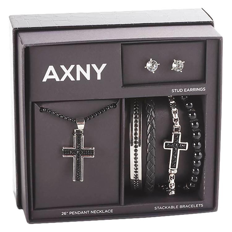 Mens Gentlemen''s Classics(tm) Silver Necklace/Bracelet/Earring Set