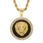 Mens Steeltime 18kt. Gold Plated Royal Lion Pendant Necklace - image 2
