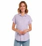 Womens Notations Dolman Sleeve Stripe Button Front Blouse - image 1