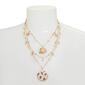 Betsey Johnson Floral Shell Layered Necklace - image 2