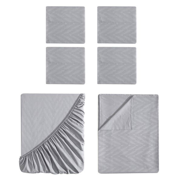 Perry Ellis Portfolio Herringbone 6pc. Embossed Stripe Sheet Set