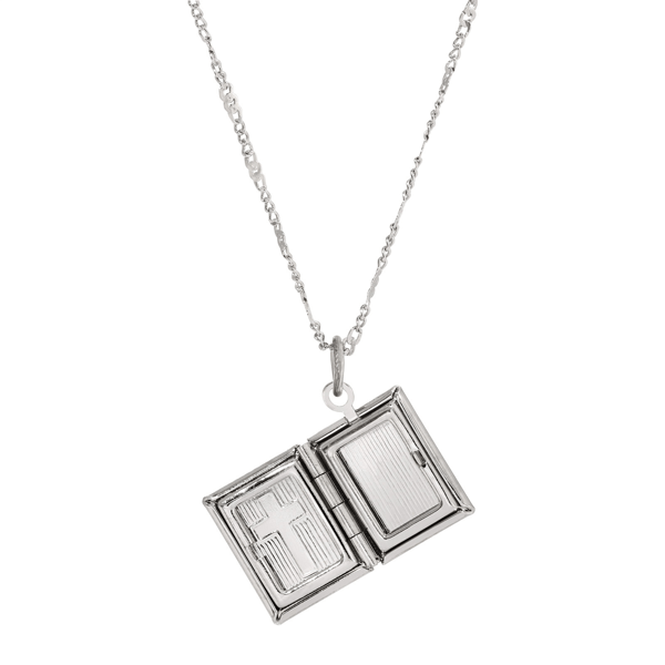Symbols of Faith Small Cross Locket Necklace