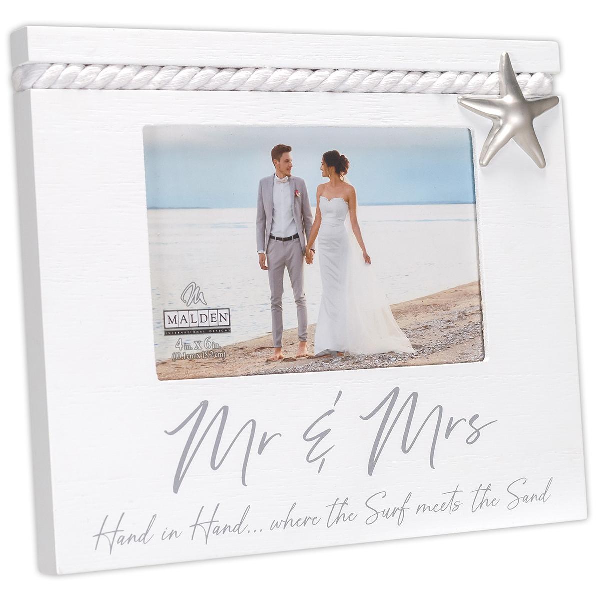 Malden Mr & Mrs Hand in Hand Photo Frame - 4x6
