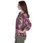 Womens Ruby Rd. Sedona Escape Tropical Tassel Neck Blouse - image 4