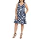 Plus Size 24/7 Comfort Apparel Paisley Tailored Fit & Flare Dress - image 1