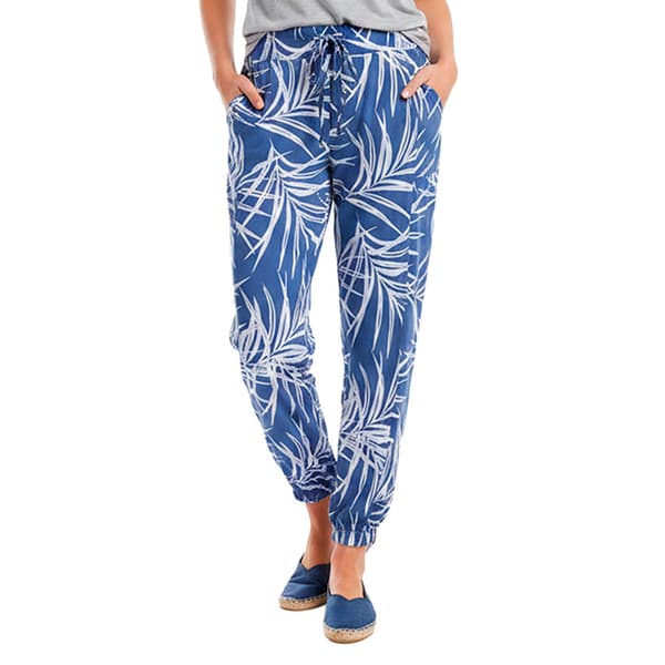 Petite Robert Louis Pull On Tie Waist Leaf Silky Knit Jogger