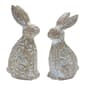 Melrose Floral Carved Rabbit Figurine - Set of 2 - image 1