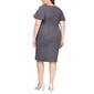 Plus Size SLNY Short Flutter Sleeve Surplice Side A-Line Dress - image 2