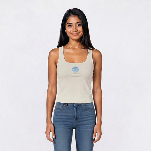 Juniors Madden Girl Ribbed Beaded Racer Tank Top w/ Shelf Bra - image 