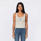 Juniors Madden Girl Ribbed Beaded Racer Tank Top w/ Shelf Bra - image 1