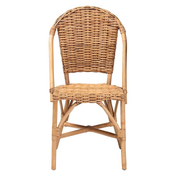 Baxton Studio Neola Bohemian Rattan 2pc. Dining Chair Set