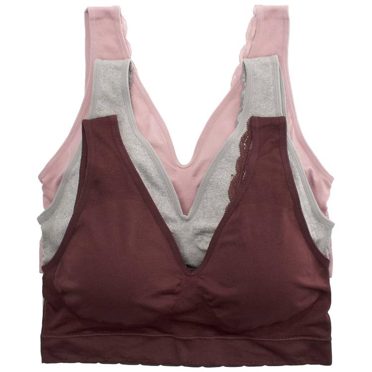Plus Size Laura Ashley 3Pk Lounge Bra - LS5243-3PKCD
