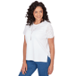 Womens Alfred Dunner Classics Short Eyelet Sleeve Solid Blouse - image 3