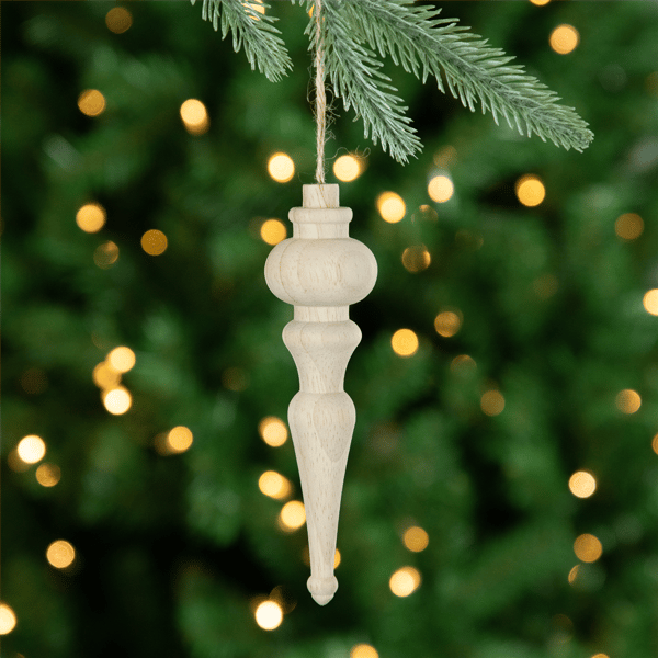 Northlight 2pk. Natural Wood Finial Christmas Tree Ornaments