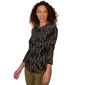 Womens Emaline Key Items 3/4 Sleeve Abstract Dot Tee - image 3