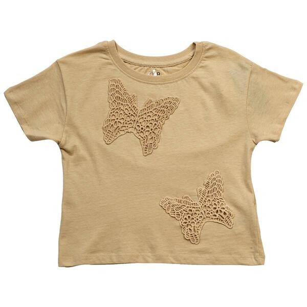Girls &#40;7-16&#41; Star Ride&#40;R&#41; Short Sleeve Crochet Butterfly Tee - image 