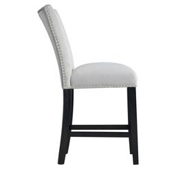 Elements Francesca Grey Velvet Counter Height Chair Set