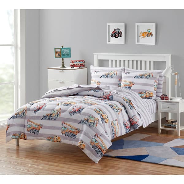 Sweet Home Collection Kids Trucks 7pc. Bed In A Bag Set - image 