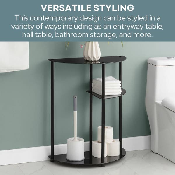 Convenience Concepts Designs2Go Glass 3-Tier Entryway Hall Table