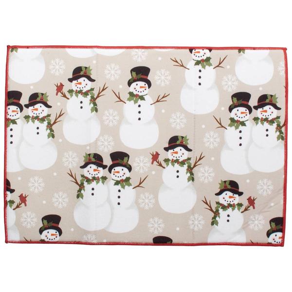 Holly Snowmen Drying Mat - image 