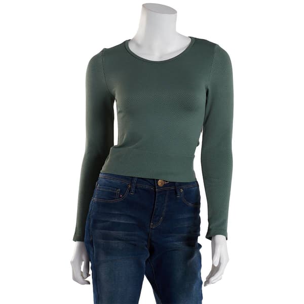 Juniors One Step Up Chevron Ribbed & Seamless Top