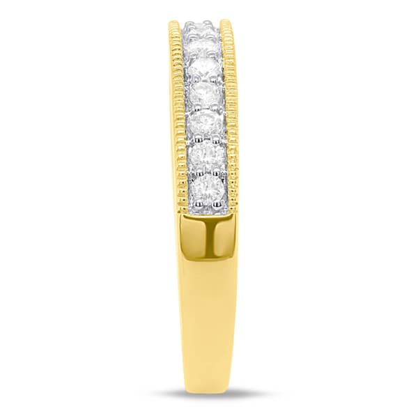 Nova Star® Yellow Gold 1/4ctw. 11 Lab Grown Diamonds Band Ring