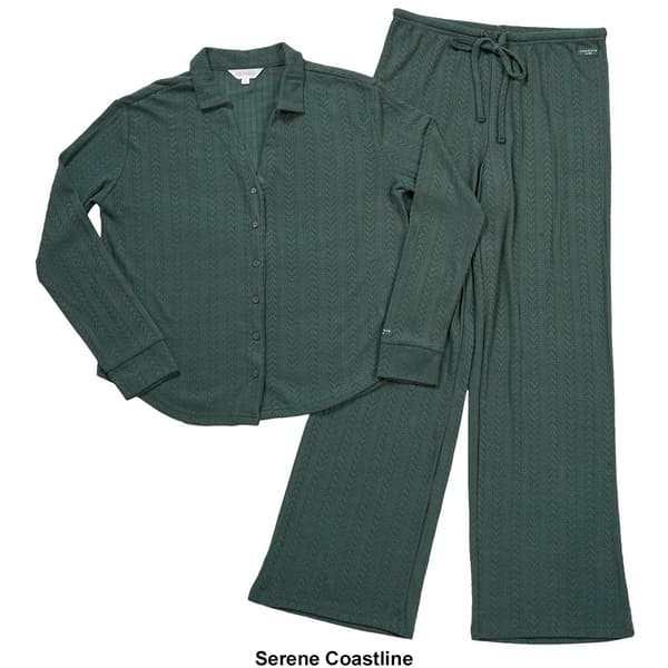 Womens Danskin Winter Pointelle Pajama Set
