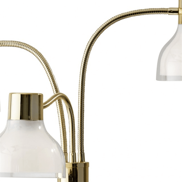HomeRoots 69in. Gold Three Light Tree Floor Lamp