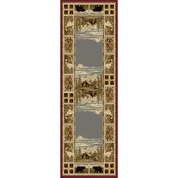 Tayse Nature Lakeside Retreat Lodge Runner - Red