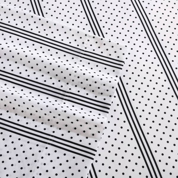 Betsey Johnson Dots & Stripes Microfiber Sheet Set