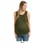 Womens Due Time Solid Racer Back Maternity Tank Top - image 5