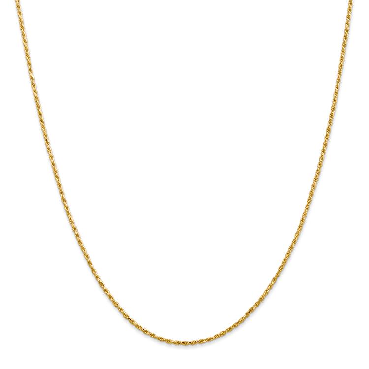 Gold Classics(tm) 1.3mm. 14k Solid Diamond Cut Rope Necklace