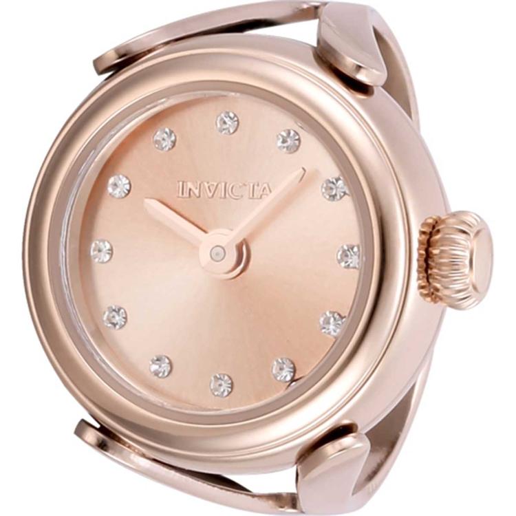 Womens Invicta Mini Angel Lady Rose Gold Dial Ring Watch - 48575