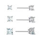 Athra Trio Sterling Silver Cubic Zirconia Earrings Set - image 1