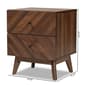 Baxton Studio Hartman Walnut Brown Wood 2-Drawer Nightstand - image 10