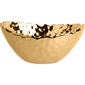 Home  Essentials 7 Gold Hammered Oval Serving Bowl - image 1