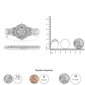Haus of Brilliance Diamond Cluster & Halo Wedding Band Set - image 6