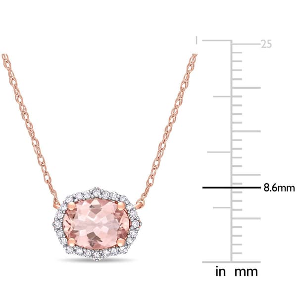 Gemstone Classics&#8482; Rose Gold Diamond Vintage Necklace