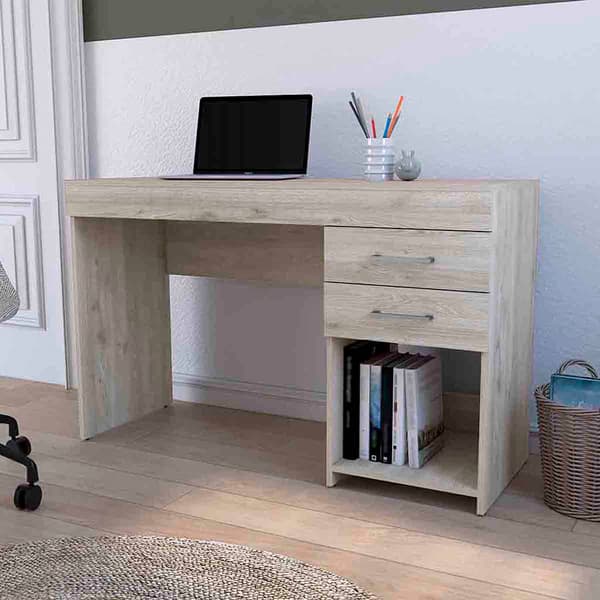 FM FURNITURE Austin Computer Desk w/ 2 Drawers