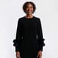 Womens Birch Long Sleeve Fur Trim Cuff Solid Sweater Dress - image 7