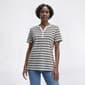 Womens Hasting & Smith Short Sleeve Stripe Henley Tee - image 5