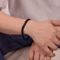 Mens Lynx Black Ion Plated Stainless Steel Foxtail Chain Bracelet - image 2