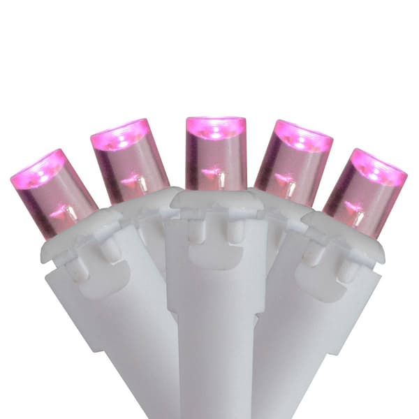 Brite Star 6ft. Pink LED Icicle Christmas Lights - image 