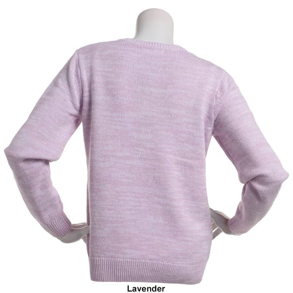 Womens Hasting & Smith Long Sleeve Two in One Marled Sweater
