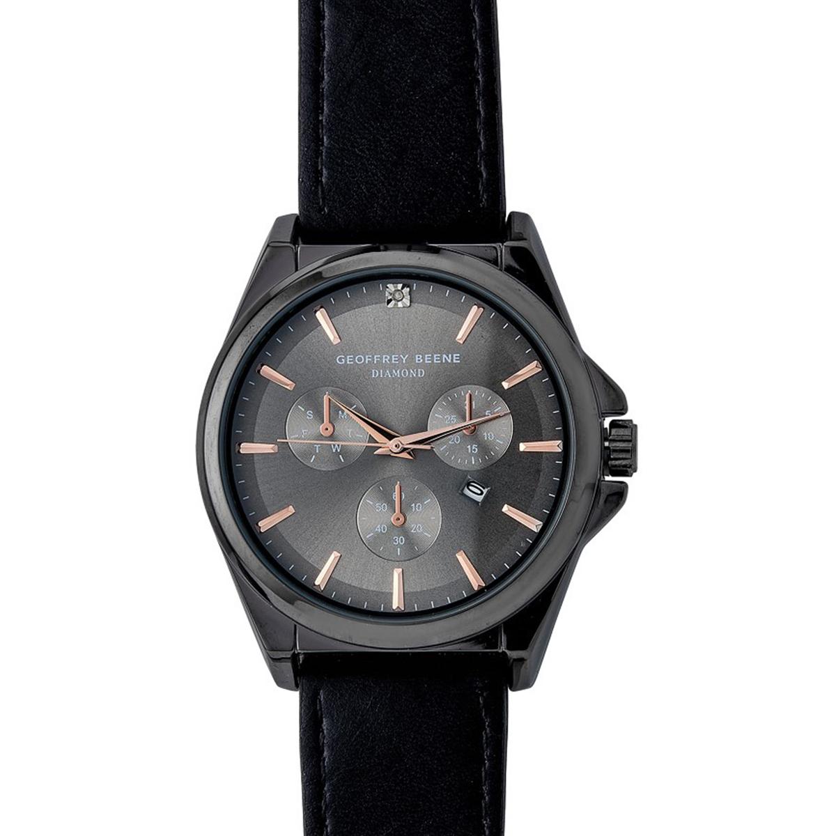 Mens Geoffrey Beene® Genuine Diamond Chronograph...