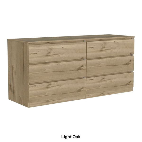 FM FURNITURE Seul 6 Drawer Double Dresser