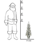 Santa''s Workshop 3ft. Pre-Lit Warm White Flocked Slim Potted Tree - image 2