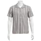 Mens VSTR Short Sleeve Vertical Stripe Button Down Shirt - Grey - image 1