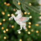 Northlight 5.25in. White Unicorn Glass Christmas Ornament - image 2