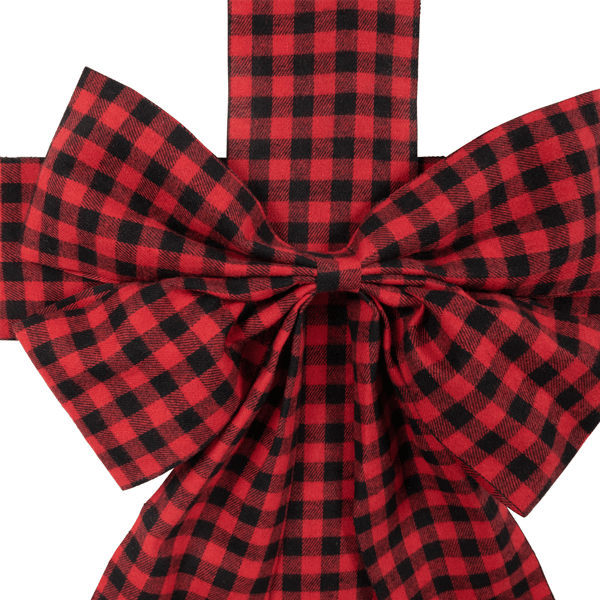 Northlight 14ft. Red Buffalo Plaid Christmas Door Bow